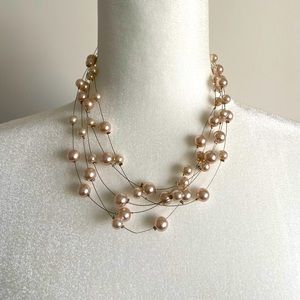 Pink pearl necklace